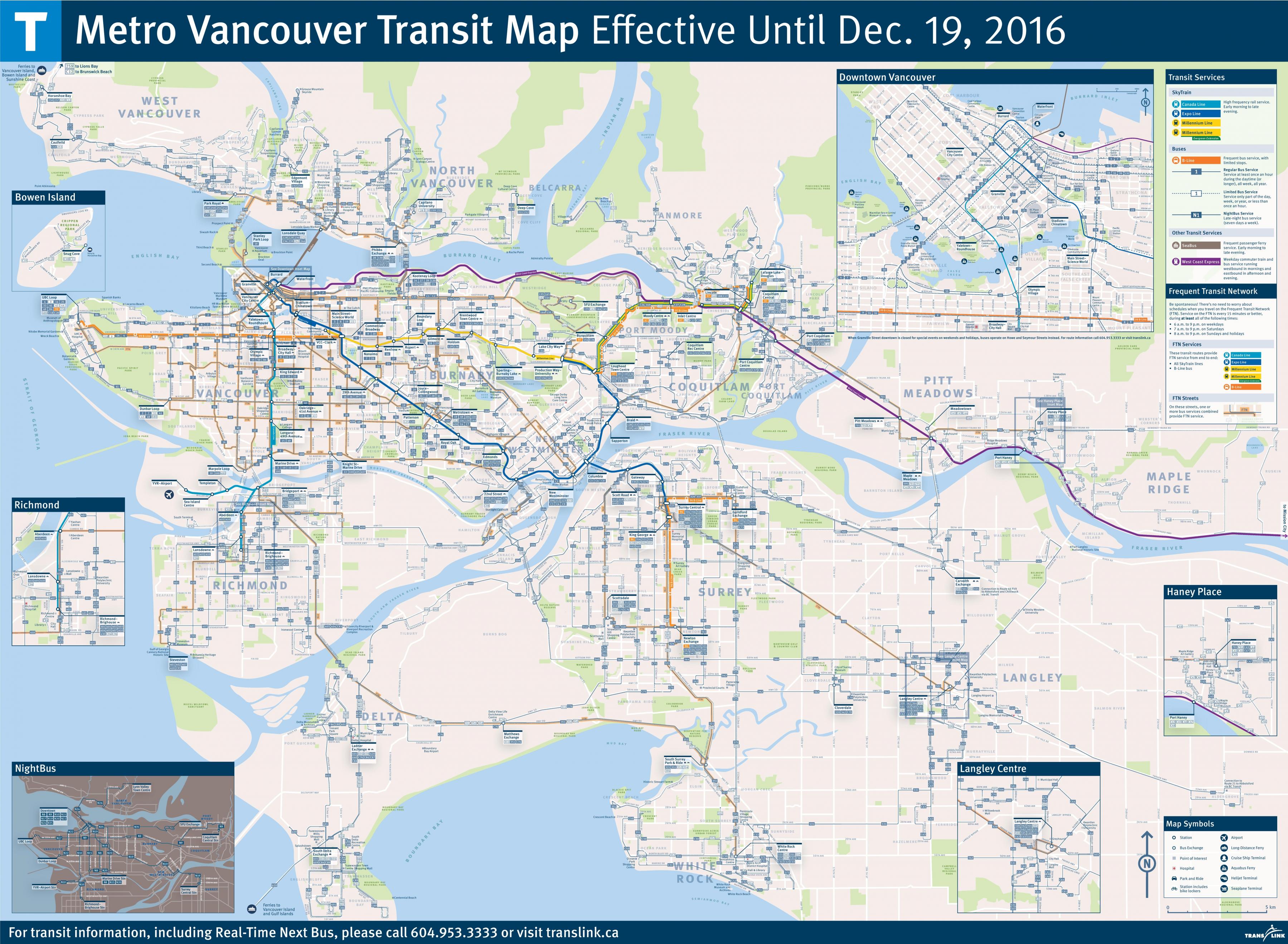 Vancouver Bus Routes Map
