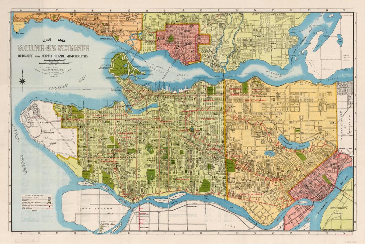 Vancouver historical map